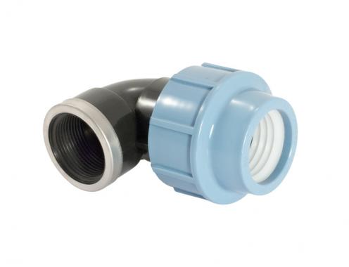 Фитинг ПНД - отвод 90 с внутренней резьбой D25x3/4